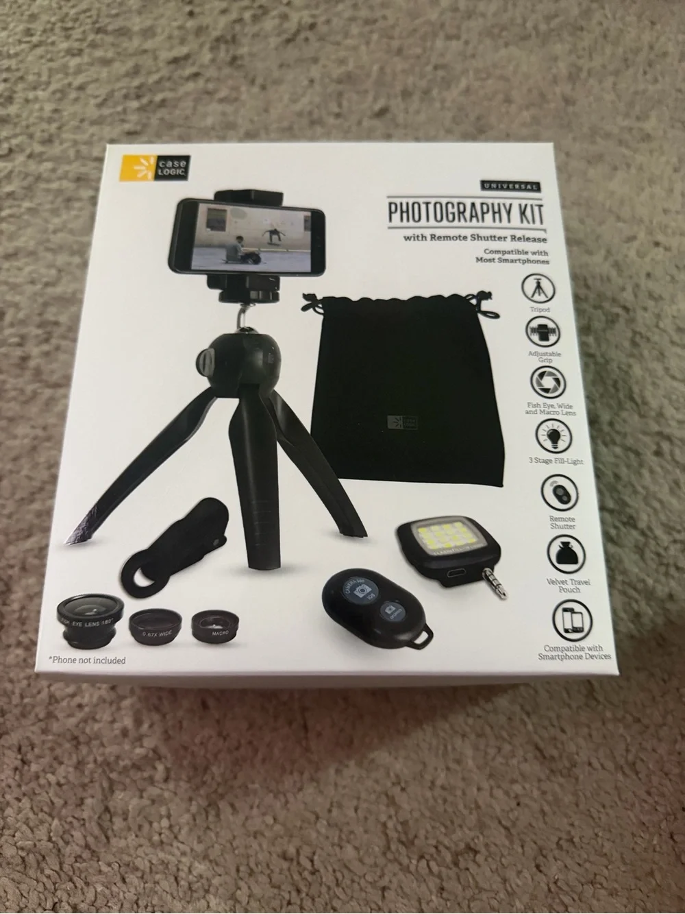 Case Logic Photography Kit Tripod & Remote Shutter Release - Black